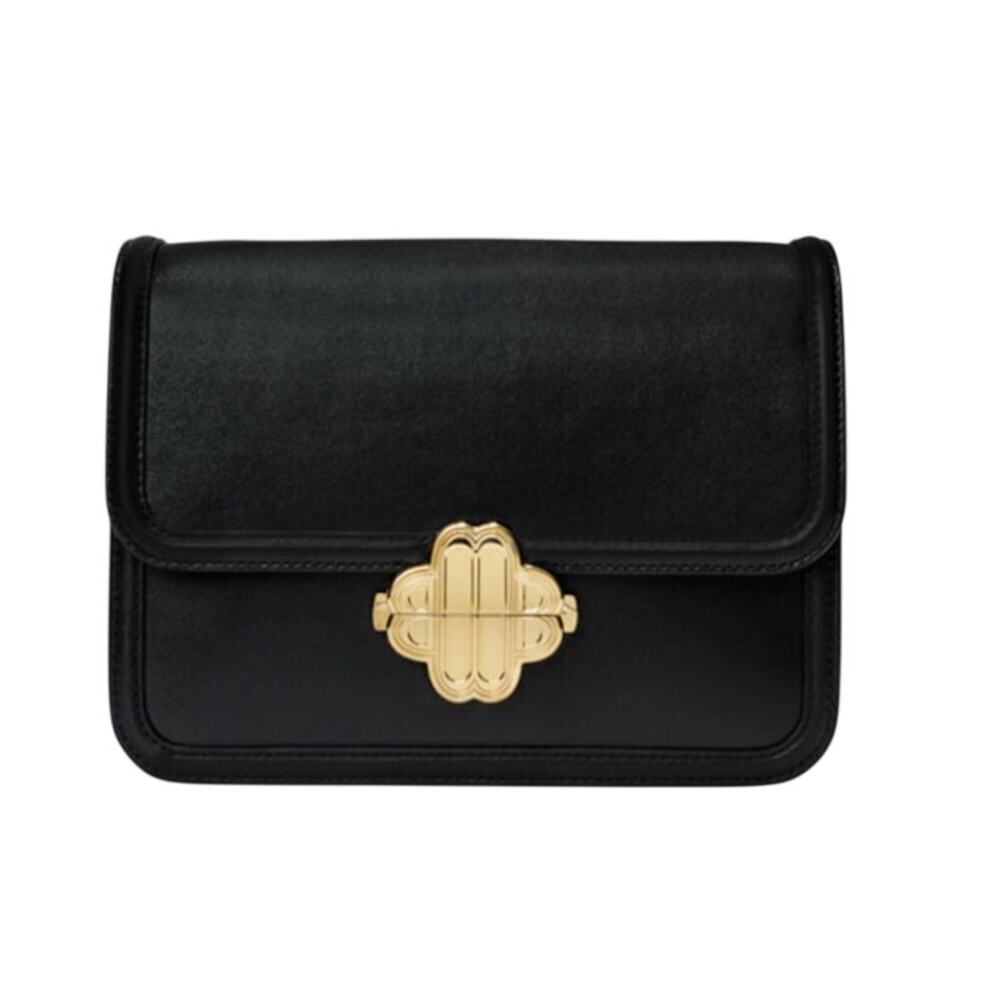 Maje NWT Leather bag with clover Clasp